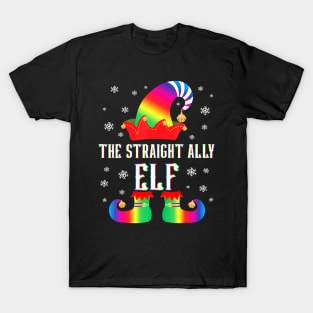 The Straight Ally Elf Matching Family Group Xmas LGBT T-Shirt